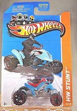 2013 Hot Wheels #98 HW Stunt / Motto SAND STINGER Blue w/Black OROH6 Sp Red Rims