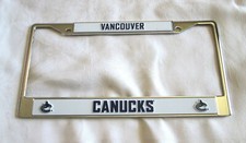 VANCOUVER CANUCKS EMBOSSED CHROME LICENSE PLATE FRAME #02 - NEW