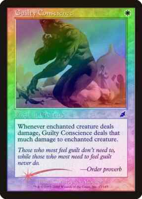 Magic the Gathering GUILTY CONSCIENCE #17/143 Scourge White Foil Common 2003 NM