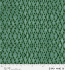 Baby Safari Animals Cotton Quilt Fabric P B 4847-G Green Diamond Tone on Tone