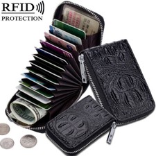 RFID Blocking Security Card Case Women's Credit Card Holder Pocket Clucth Wallet