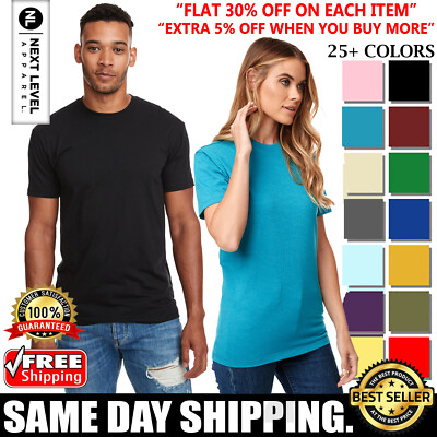 #ad Next Level Apparel N6210 Unisex Premium CVC Crew Neck Short Sleeves T Shirt $11.09