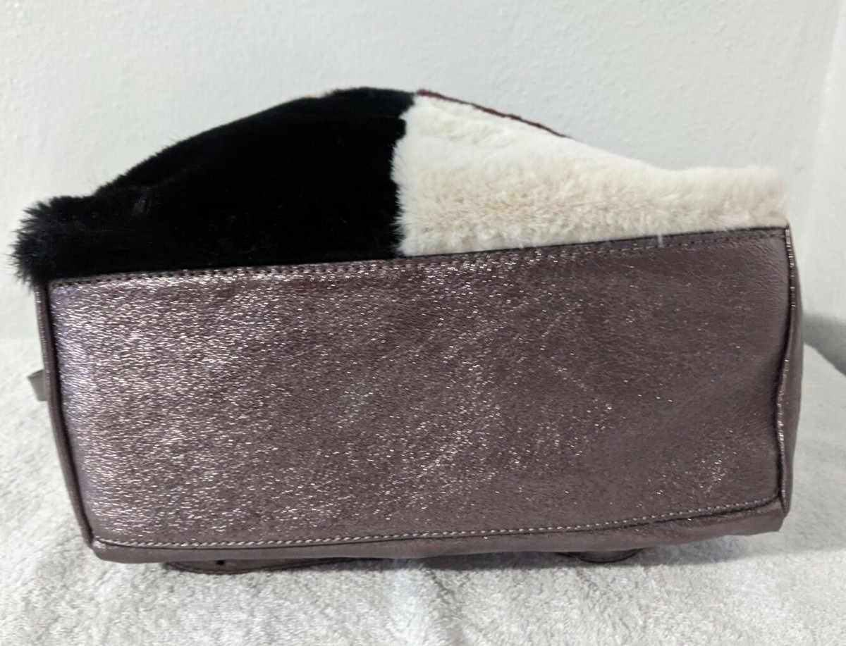 Innue Genuine Calf Leather Glitter Made in Italy Faux Fur 