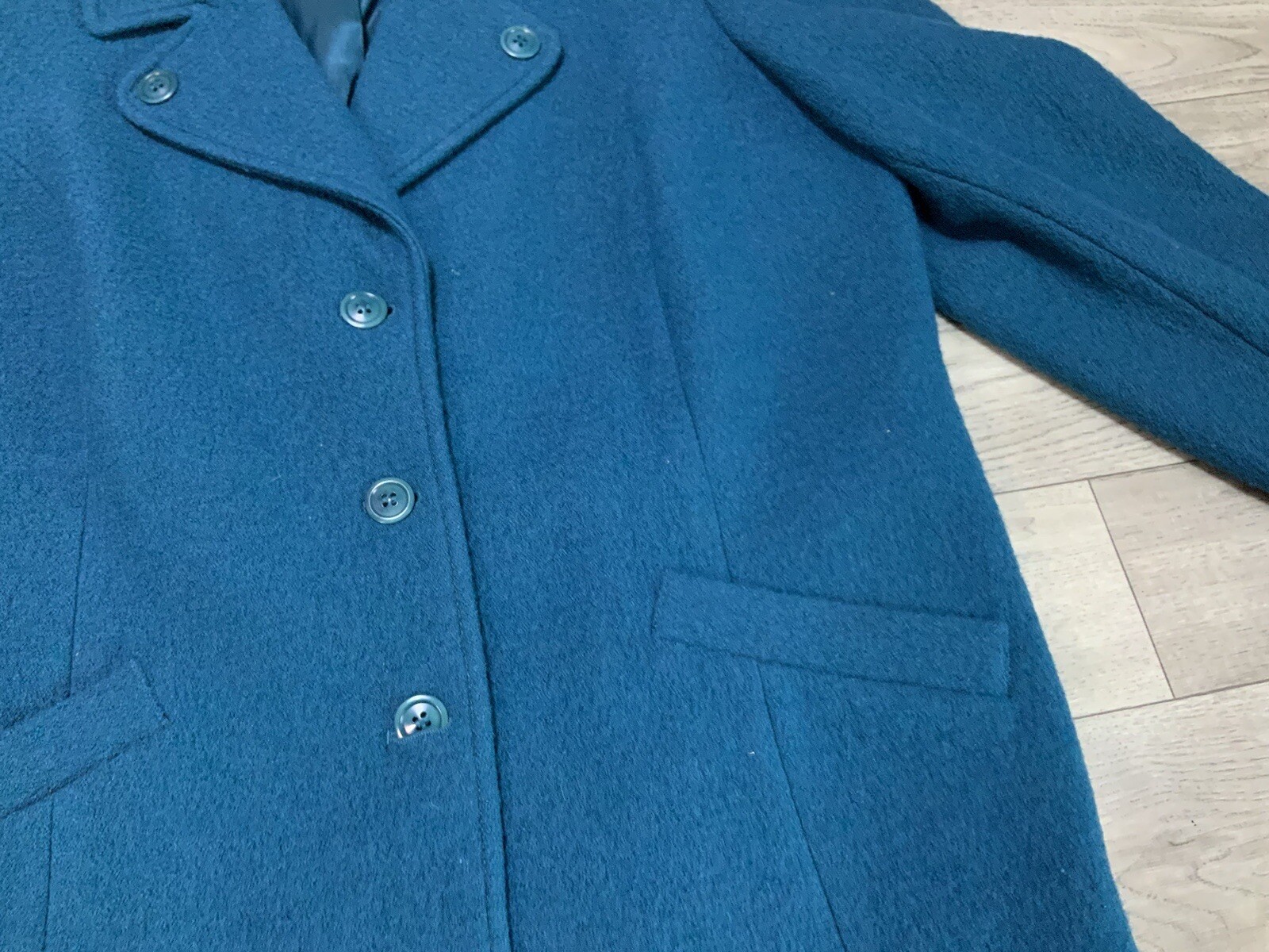 Pendleton Virgin Wool Blazer Jacket Dark Teal Lin… - image 10