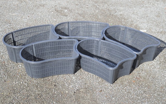 5er Pflanzkorb Halbmond oval 15x40x25 Cm Teichpflanzen Pflanzenkorb