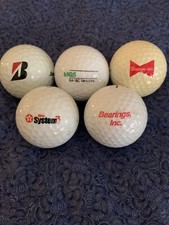 Golf Balls With Buisness Logo Lot Of 5 