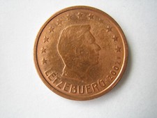 LUXEMBURG 2002 1 Münze 2cent Großherzog Henri aus Umlauf fast unzirkuliert