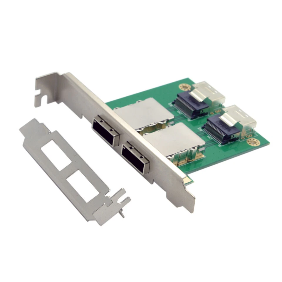 Dual Ports Mini SAS SFF-8088 To SAS 36Pin SFF-8087 PCBA Female Adapter PCIE Card - Image 2 of 4
