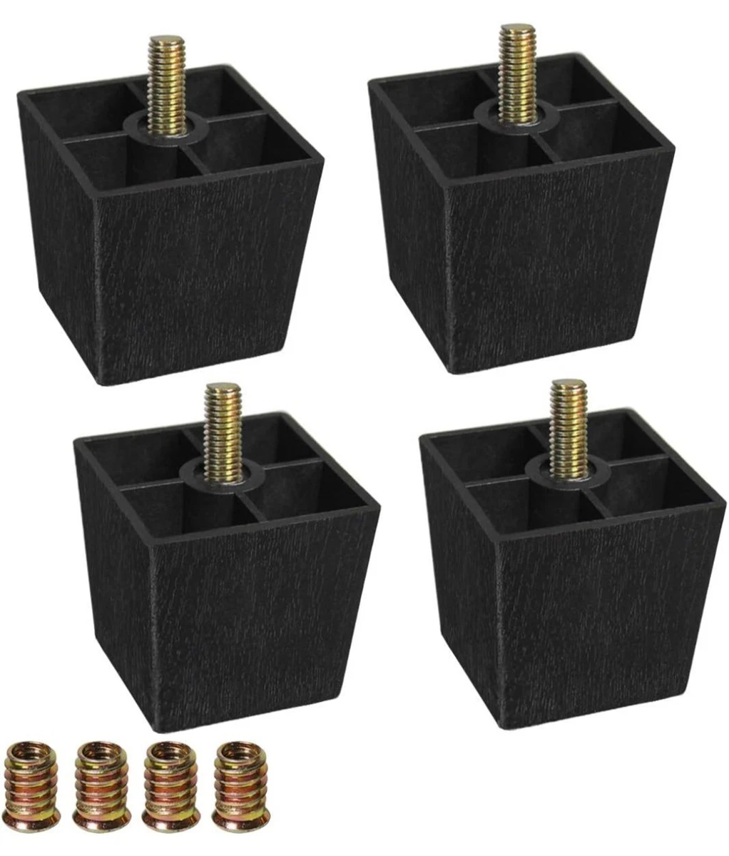 Sopicoz 2 inch Sofa Legs Plastic Feet for Furniture Legs Riser