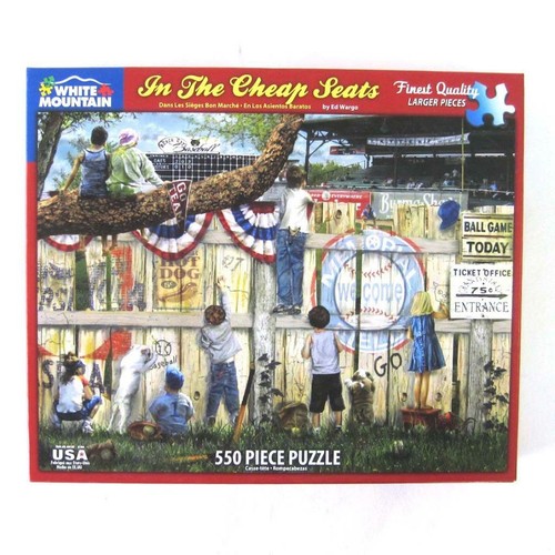 White Mountain Puzzles The Cheap SEATS - 550 Piece Jigsaw Puzzle