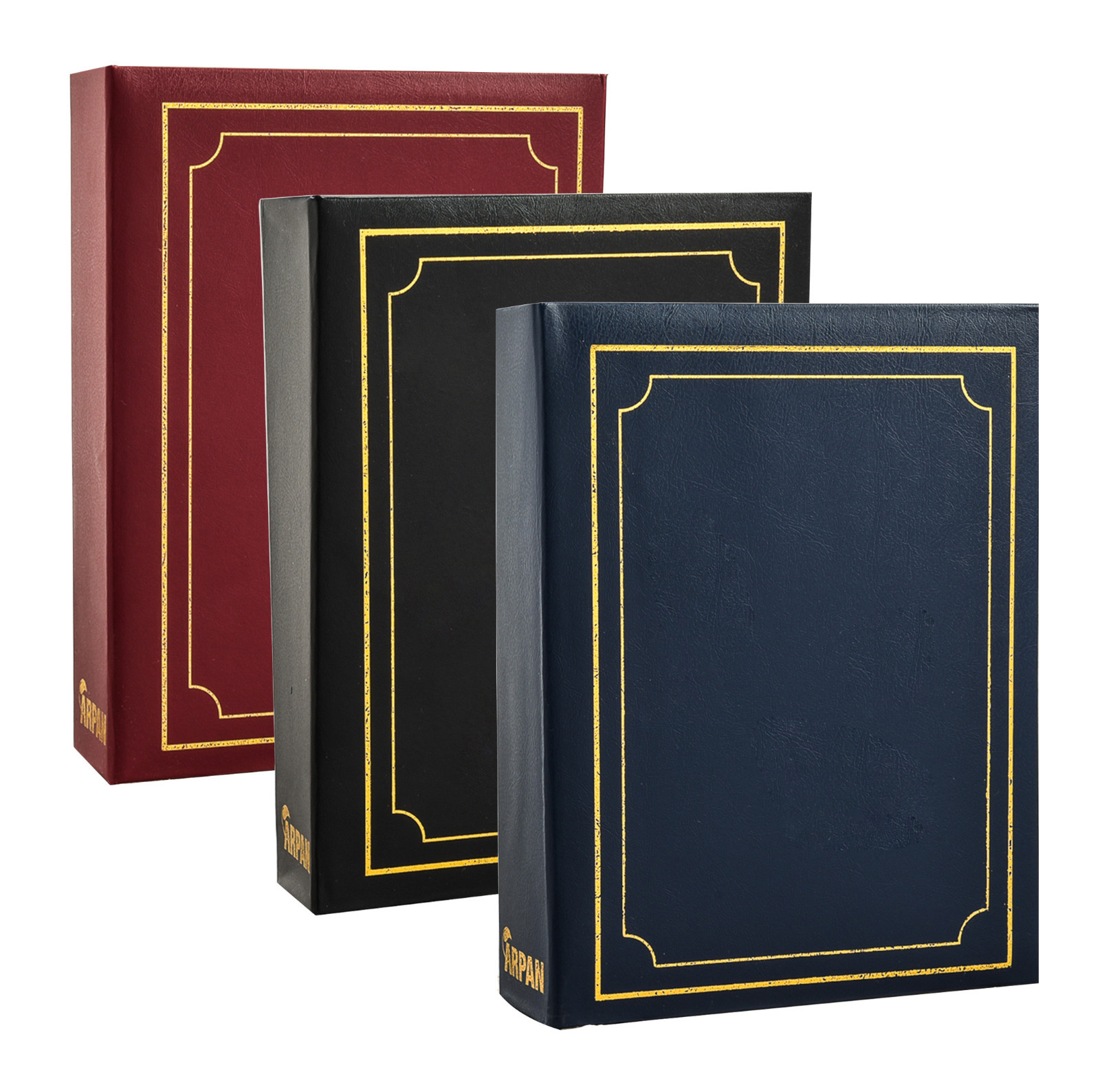 Traditional 6" X 4"  Photo Album with 200 Pockets Black, Blue or Burgundy 