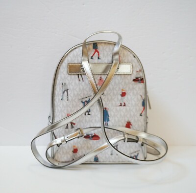 MICHAEL KORS JET SET GIRLS ADINA MEDIUM BACKPACK MK WHITE