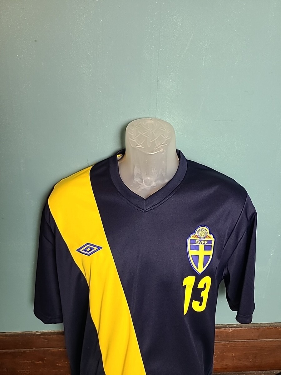 Umbro Sweden Away Soccer/Football Jersey Men's Size XL #13
