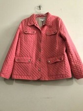 Charter Club Plush Pink Size L Quilted Jacket Coat Warm Women Stylish Modern
