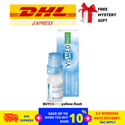 2 x Vismed Multi Eye Drops 10ml  Lubricant Eye Drops DHL EXPRESS SHIPPING