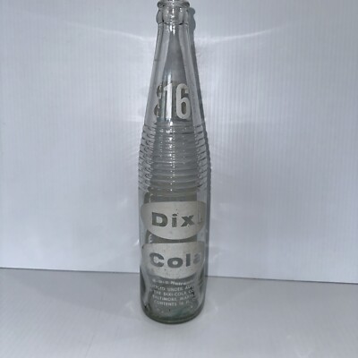 1969 Dixi Cola Bottle 16 oz White Paint LCW9 M105