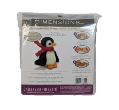 Dimensions 72-73804 Penguin Needle Felting Kit 2012 Wool Sealed