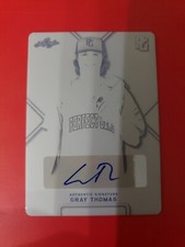 Gray Thomas 2020 Leaf Perfect Game AA Black Printing Plate GD Auto 1/1 , TCU