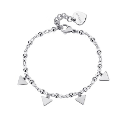 S'AGAPO ELYSIUM Damenarmband Aus Stahl Mit Dreieckigen Anhängern SUM15 (3478)