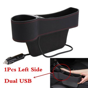 gap catcher filler organizer pocket holder seat storage box car 1x usb cup