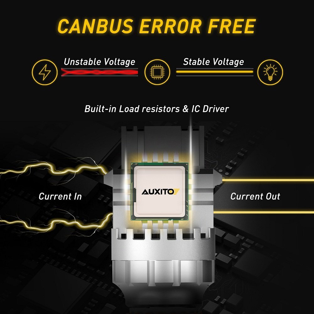AUXITO 3157 3457 3757 LED Amber Turn Signal Parking DRL Light Bulbs ...