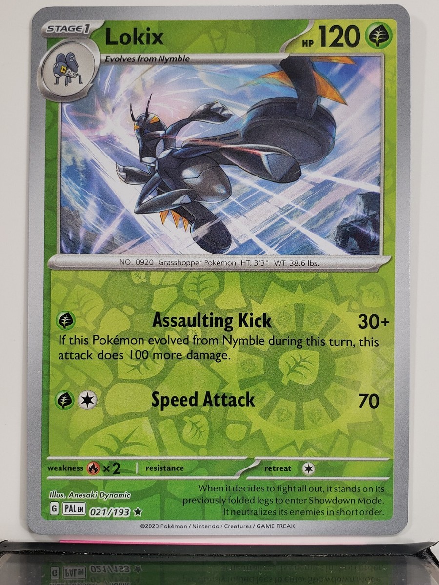 REVERSE HOLO Lokix 021/193 NM / M - RARE - Paldea Evolved Pokemon