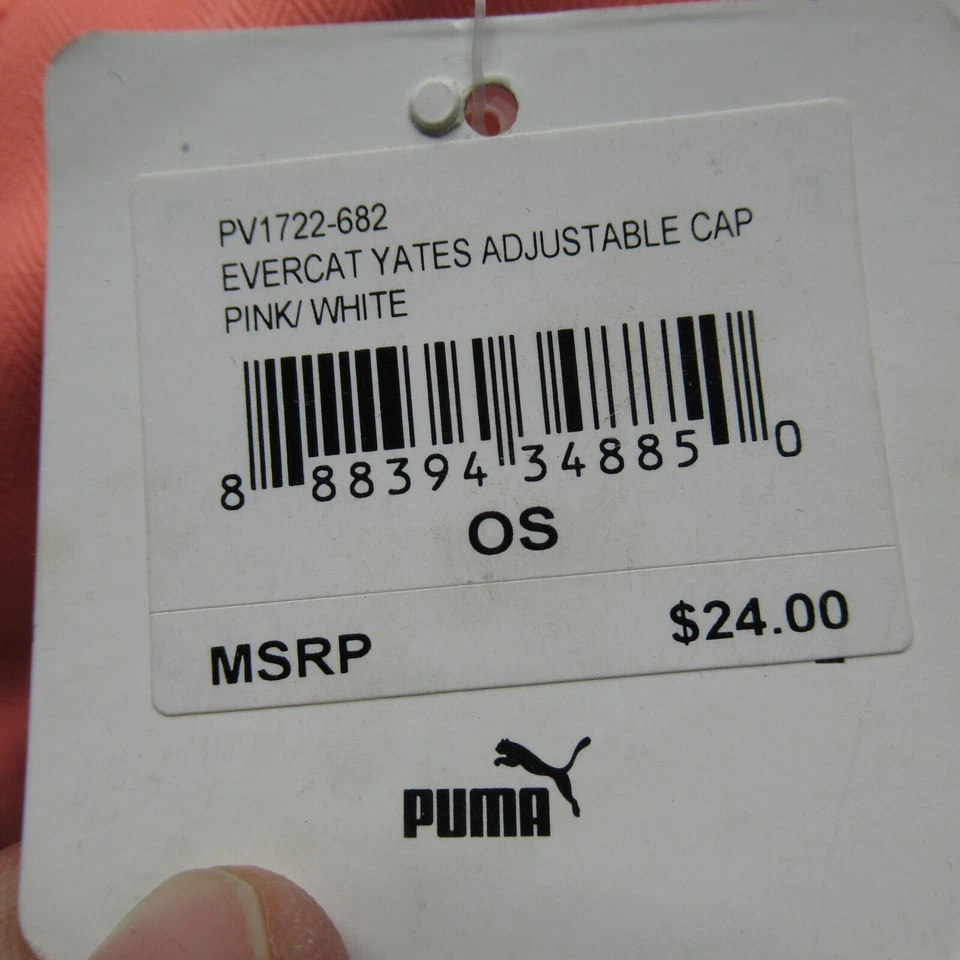 Gorra Puma Mujer Talla Única Rosa Evercat Yates Ajustable OSFA Absorbe Humedad NUEVA Foto 4 de 4