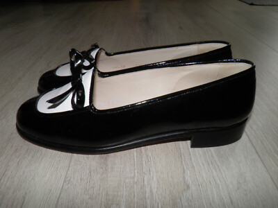 Lario Lackschuhe Schwarz/Weiss Gr.39,5 ***UNGETRAGEN ORG.KARTON***