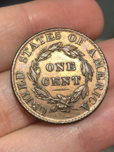 1824 Matron Head Large Cent Penny- XF/AU Details