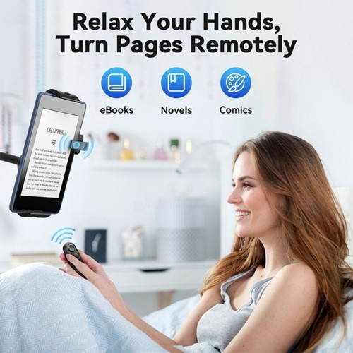 Portable Page Turner Remote for Seamless Reading on Tablet with Ergonomic Design - Photo 2/8