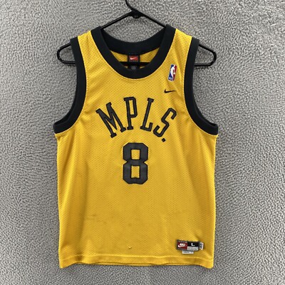 VINTAGE Kobe Bryant Jersey Men Boys Youth Large Yellow MPLS