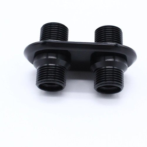 BLACK)A C- Auto 2 Port Klimaanlage Bulkhead Connect Produktbild-Vorschau 6