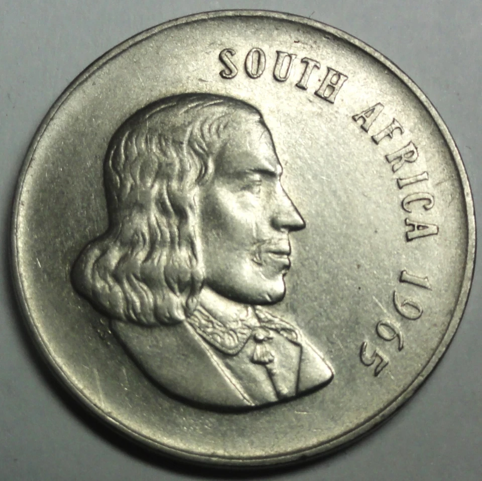 Südafrika 20 Cents 1965 - Pflanzen -fast st / unc mit Münztasche - Bild 2 von 4