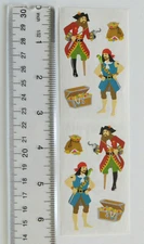 Mrs Grossman PIRATES CREW - 1 Strip of Pirates Crew Stickers