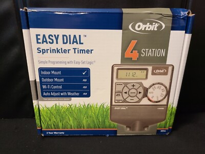 Orbit Easy Dial Sprinkler Timer 4 Station Easy Dial 28964 Simple Programming New