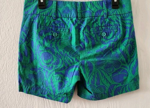 Talbots women's shorts the daily short size 4P floral print blue and green - Picture 2 of 7