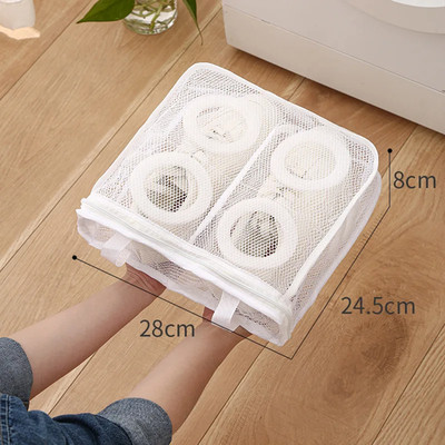 Shoes Laundry Bag Mesh Washing Bag Sneaker Wash Storage Pouch Zip Protector