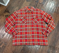 Vintage 70s Outdoor Jonathan Hill Flannel Shirt Jacket Quilt Lined Cotton Snaps