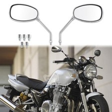 Chrome Motorcycle Rearview Side Mirrors For Yamaha XJR1300 XJR1200 Vision XZ550