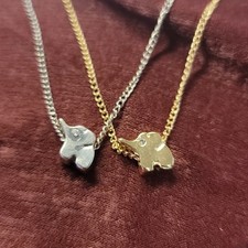Friendship necklaces Baby Elephants Silver Gold 8in lengths