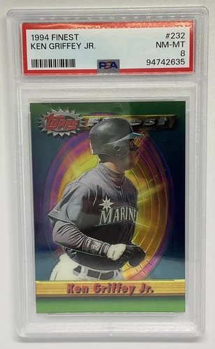 1994 Topps Finest Ken Griffey Jr. #232 Seattle Mariners PSA 8