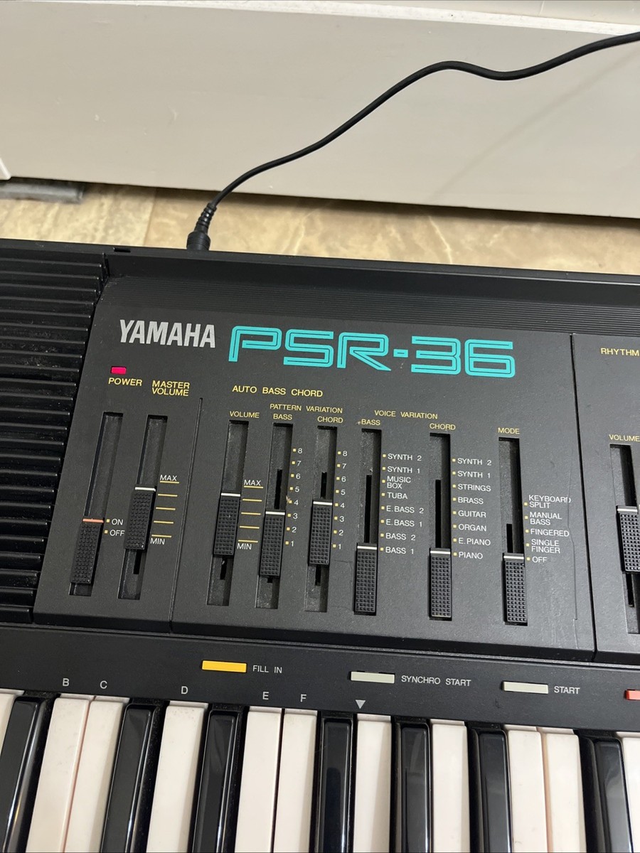 Vintage Yamaha Psr-36 Midi FM 1988 Portable Synthesizer Keyboard