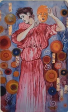 Gustav Klimt etching, colored engraving, limited edition