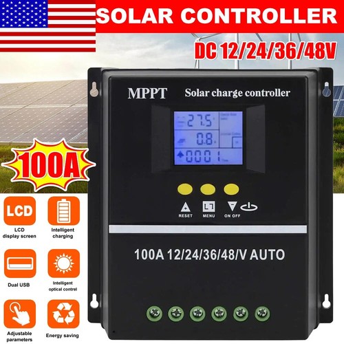 CYRENT 150A Solar Charge Controller 12V 24V 36V 48V LCD