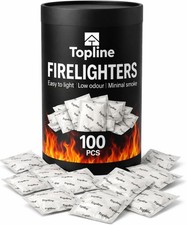 TOPLINE 100 Odourless Firelighters Sachets Multipack 0.10 per lighter