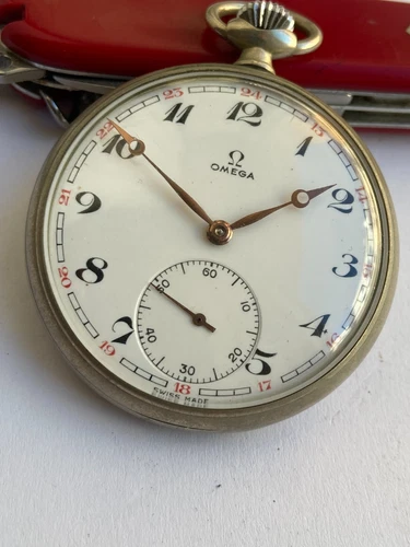 OMEGA Pocket Watch 15 Jewels Manual Winding Vintage CAL. 38.5LT1 CHEK IT
