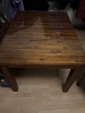 Solid Wood Dinner Table and Chairs Set Pull Out