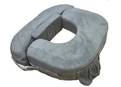 My Brest Friend Twin Nursing Pillow  Plus Size Gray. Plush Baby Solf Fabric. 