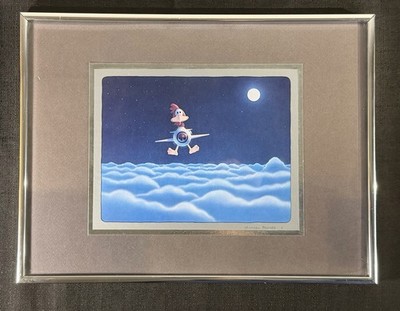 Michael Bedard Framed Print Chicken Airplane Night Sky 16.25x12.25