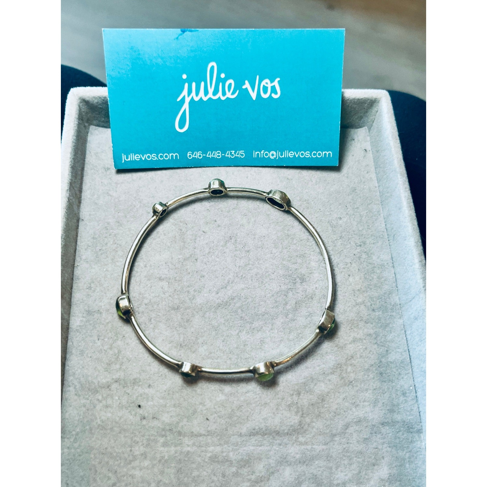 Julie Vos Silver Bangle Size Medium Stacking Brac… - image 2